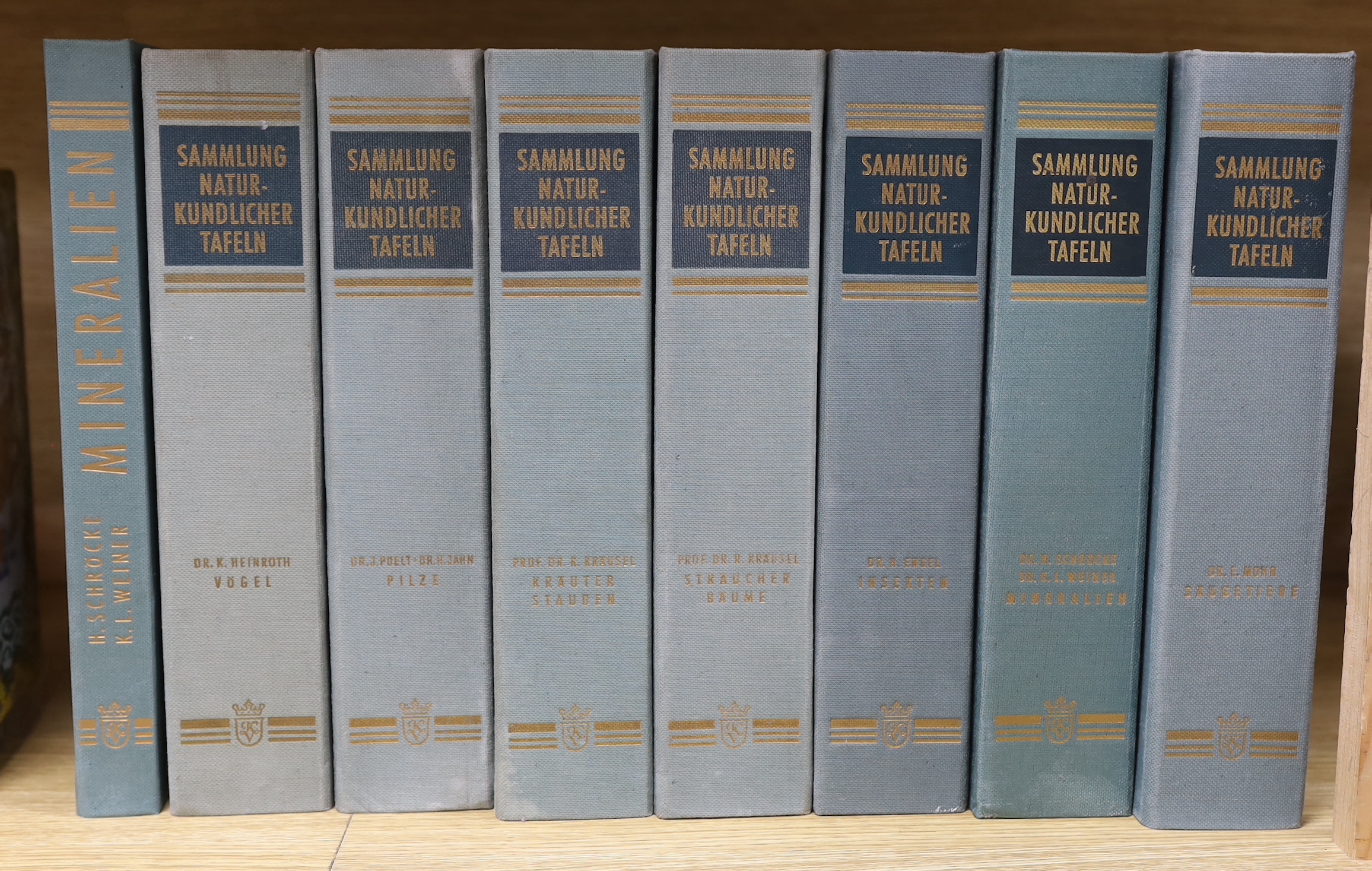 A set of seven Folio books on Nature: Central European and another book titled Mineralien (8)